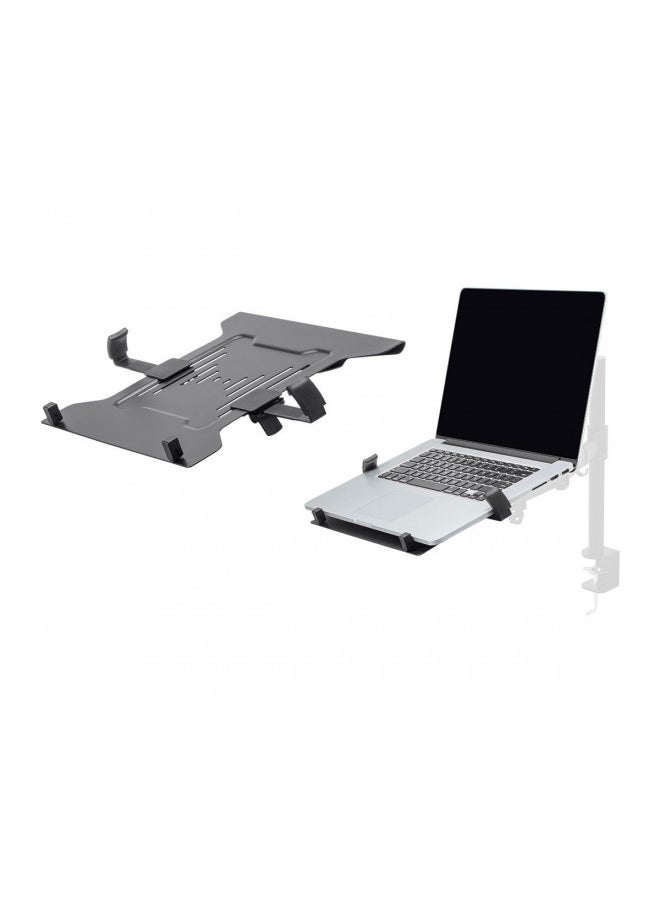 Monoprice Laptop Holder Attachment for LCD Desk Mounts - Black, Ideal for Work, Home, Office Laptops - Workstream Collection, Monitor Mount/Stand Sold Separately