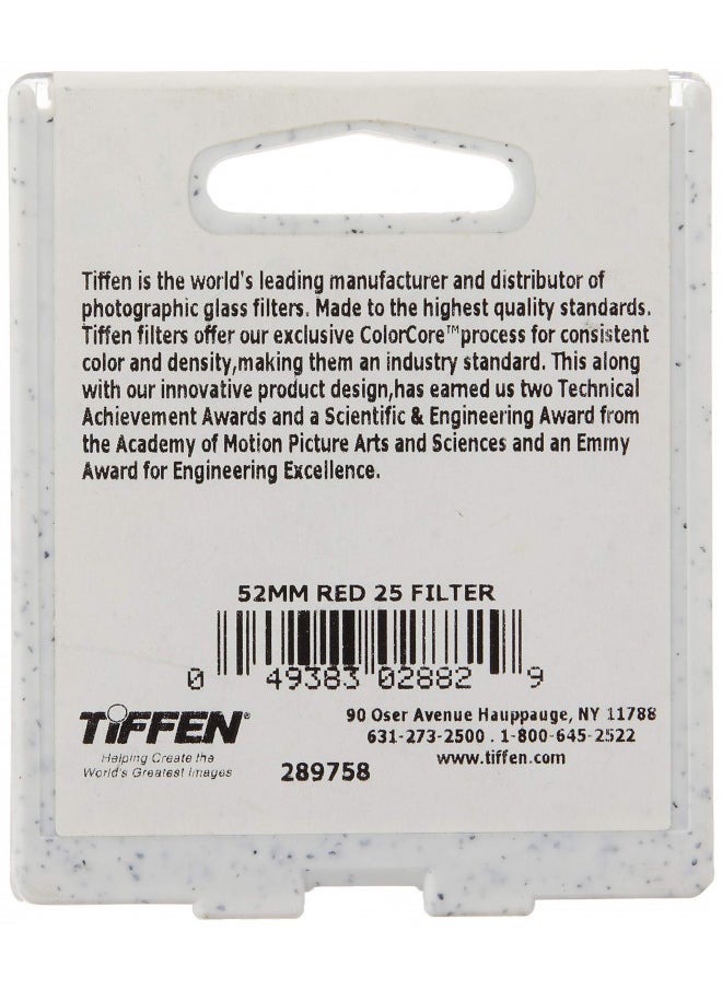 Tiffen 52mm 25 Filter (Red)