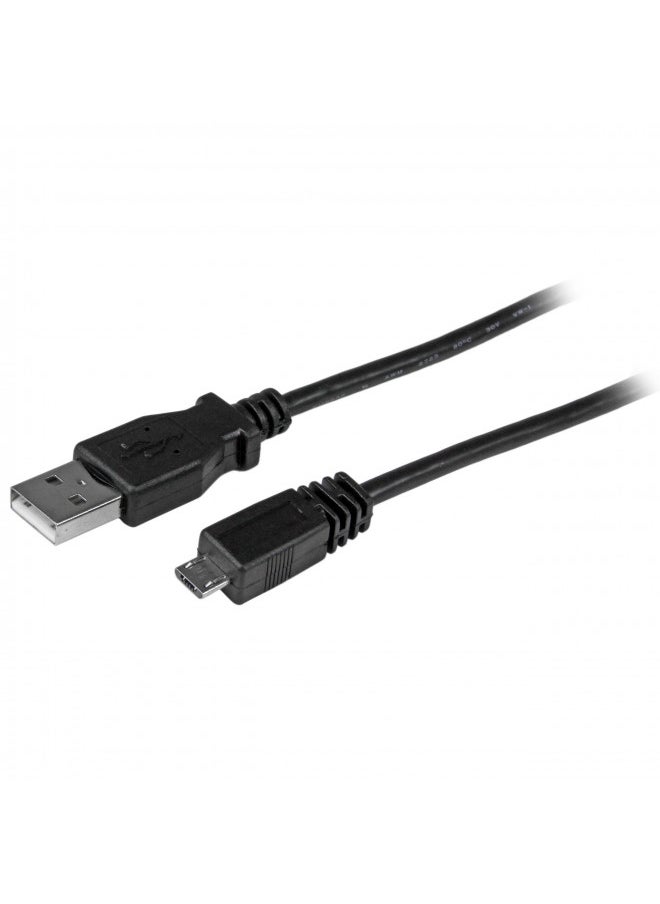 StarTech.com 1 ft. (0.3 m) USB to Micro USB Cable - USB 2.0 A to Micro B - Black - Micro USB Cable (UUSBHAUB1)