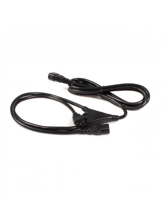 StarTech.com 10ft (3m) Power Extension Cord Splitter, C14 to 2x C13, 13A 250V, 16AWG, Computer Power Cord Extension, IEC 320 C14 to 2x C13 AC Extension Cable for Power Supply, UL Listed (PXT100Y)