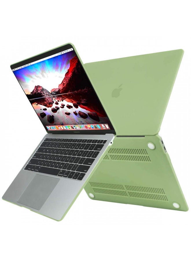 MOSISO Compatible with MacBook Air 13 inch Case 2022 2021 2020 2019 2018 Release A2337 M1 A2179 A1932 Retina Display with Touch ID, Plastic Hard Shell Case & Keyboard Cover Skin, Avocado Green