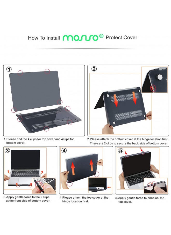 MOSISO Compatible with MacBook Air 13 inch Case 2022 2021 2020 2019 2018 Release A2337 M1 A2179 A1932 Retina Display, Plastic Hard Shell&Bag&Keyboard Skin&Webcam Cover&Screen Protector, Camel