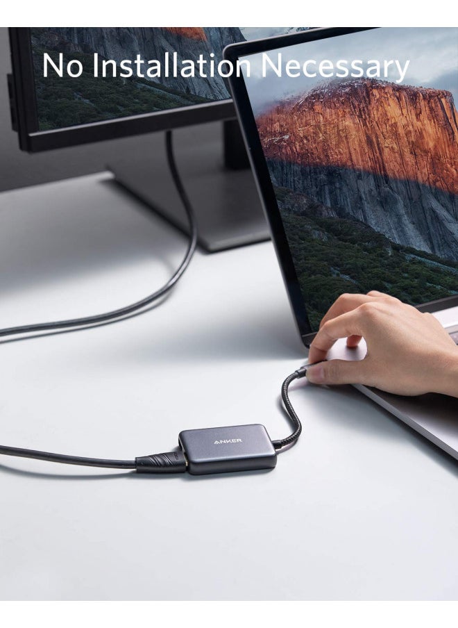 Anker USB C to Dual HDMI Adapter, Compact and Portable, Supports 4K@60Hz and Dual 4K@30Hz, for MacBook Pro, MacBook Air, iPad Pro, XPS, and More [Compatible with Thunderbolt 3 Ports]