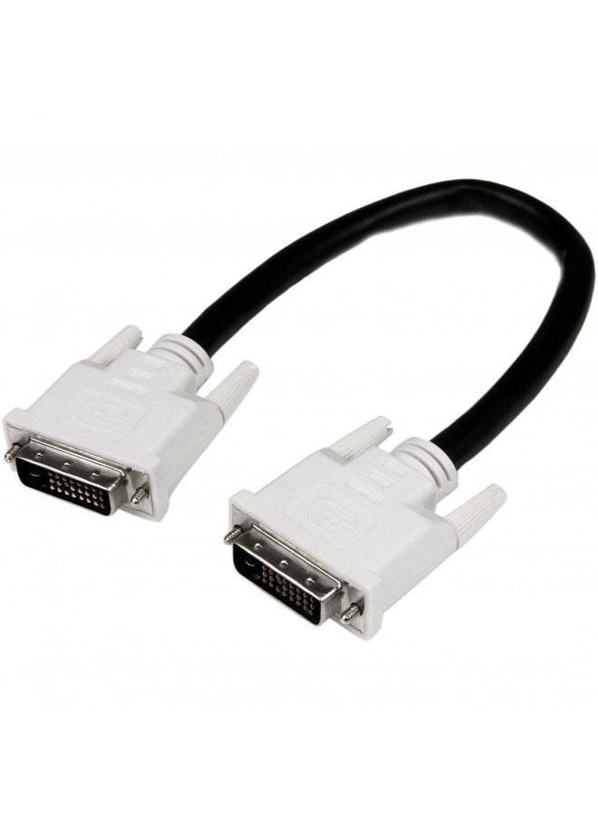 StarTech.com Dual Link DVI Cable - 1 ft - Male to Male - 2560x1600 - DVI-D Cable - Computer Monitor Cable - DVI Cord - Video Cable (DVIDDMM1) , Black