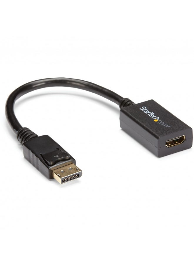 StarTech.com DisplayPort to HDMI Adapter - DP 1.2 to HDMI Video Converter 1080p - DP to HDMI Monitor/TV/Display Cable Adapter Dongle - Passive DP to HDMI Adapter - Latching DP Connector (DP2HDMI2)