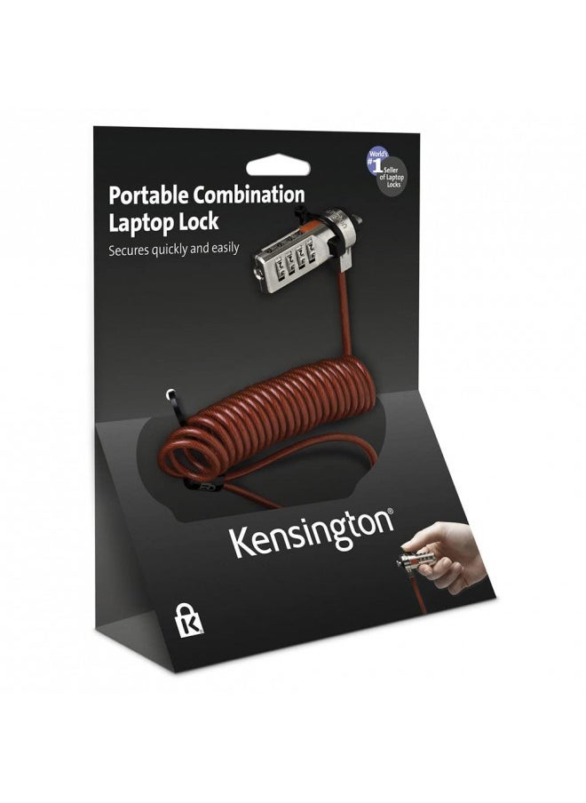 Kensington Portable Combination Cable Lock for Laptops and Other Devices - Red (K64671AM)