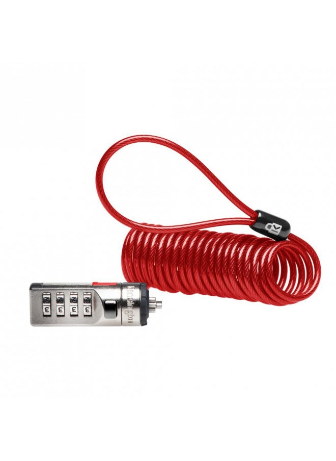 Kensington Portable Combination Cable Lock for Laptops and Other Devices - Red (K64671AM)