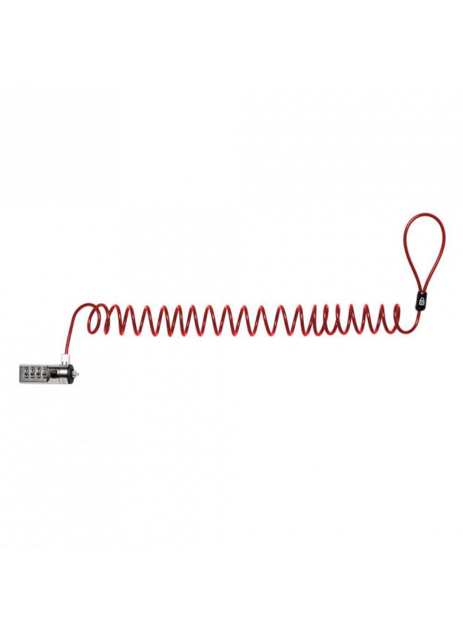 Kensington Portable Combination Cable Lock for Laptops and Other Devices - Red (K64671AM)