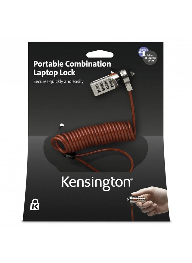 Kensington Portable Combination Cable Lock for Laptops and Other Devices - Red (K64671AM)