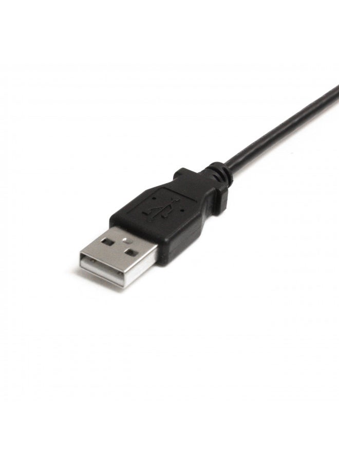 StarTech.com 3 ft. (0.9 m) Left Angle Mini USB Cable - USB 2.0 A to Left Angle Mini B - Black - Mini USB Cable (USB2HABM3LA)