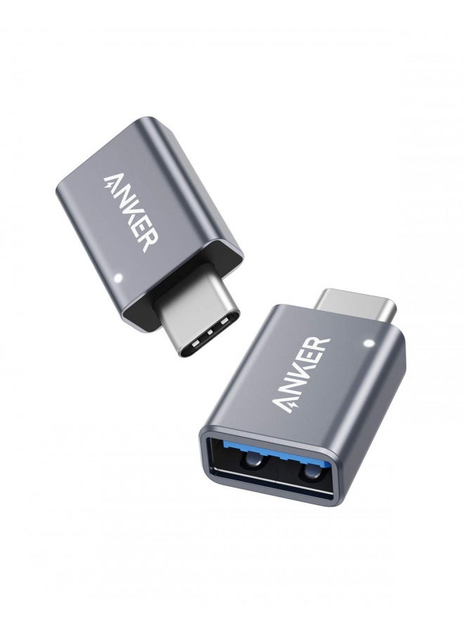 Anker USB C Adapter (2 Pack),High-Speed Data Transfer, USB-C to USB 3.0 Female Adapter for MacBook Pro 2020, iPad Pro 2020, Samsung Notebook 9, Dell XPS and More Type C Devices