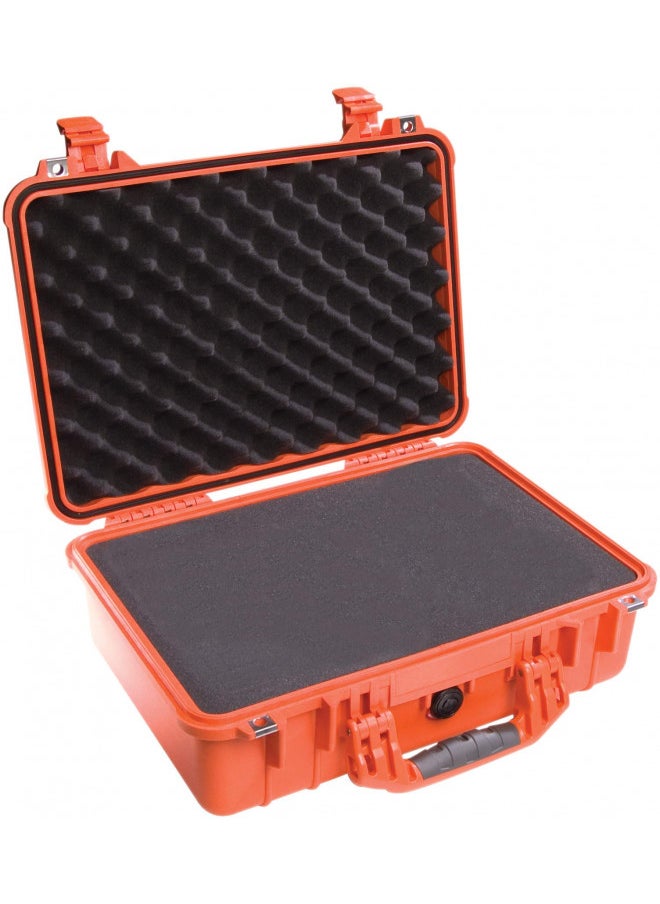 Pelican 1500 Camera Case With Foam (Orange)