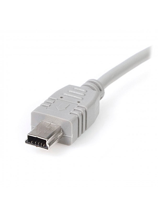 StarTech.com 6 in. USB to Mini USB Cable - USB 2.0 A to Mini B - Gray - Mini USB Cable (USB2HABM6IN)