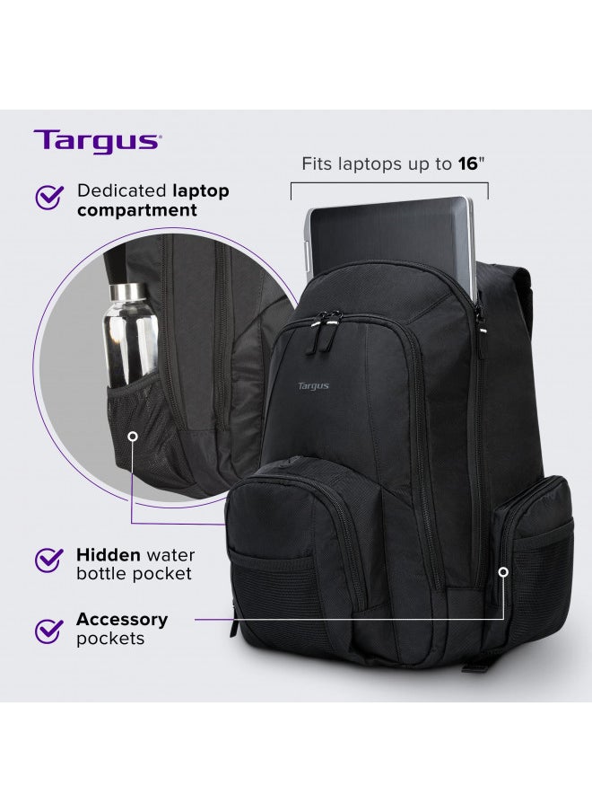 Targus 16 Inch Groove Laptop Backpack, Black - Fits Most Laptops up to 16