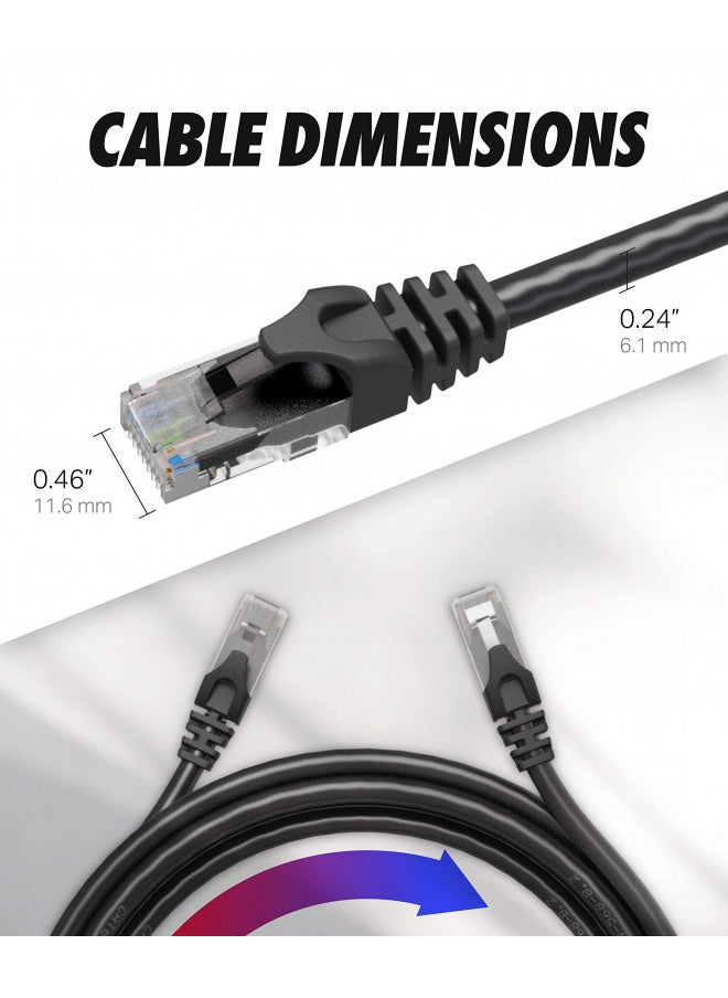 Cat6 Ethernet Cable - 3 ft 10-Pack (0.9m) Cat 6 RJ45, LAN, Utp, Network, Patch, Internet Cable - 3 feet