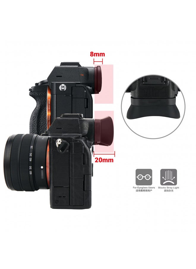 Soft Silicon Camera Viewfinder Eyecup Eye Cup Eyepiece Replacement for Sony Alpha A7R V A7RV A7R5 A7 IV A7M4 A7IV A9III A1 A7S III A7SIII A7S3 ILCE-7SM3 EVF Eyeshade Protector Replaces Sony FDA-EP19