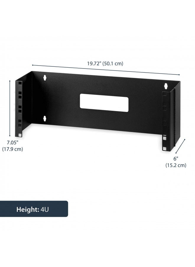 StarTech.com 4U Hinged Wall Mount Patch Panel Bracket - 6 inch Deep - 19