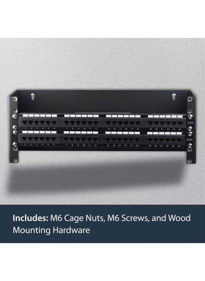 StarTech.com 4U Hinged Wall Mount Patch Panel Bracket - 6 inch Deep - 19