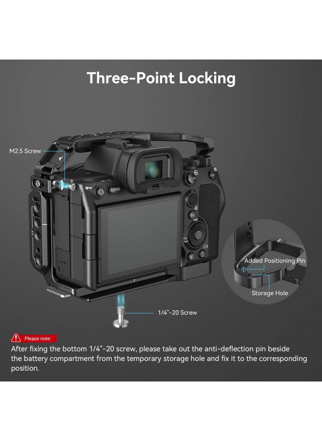 SmallRig Full Camera Cage for Sony Alpha 7R V/Alpha 7 IV / A7R IV/Alpha 7 S III/Alpha 1-3667B