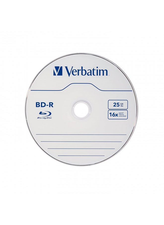 Verbatim BD-R 25GB 16X Blu-ray Recordable Media Disc - 10 Pack Spindle - 97238