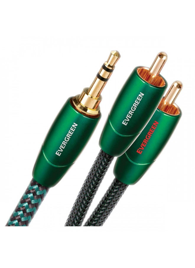 AudioQuest Evergreen, 3.5-Millimeter Male to RCA Male Cable, 0.6-Meter/1.97 Feet