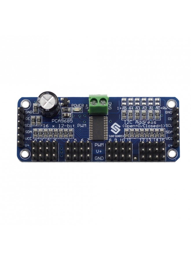 SUNFOUNDER PCA9685 16 Channel 12-bit PWM Servo Driver for Arduino and Raspberry Pi