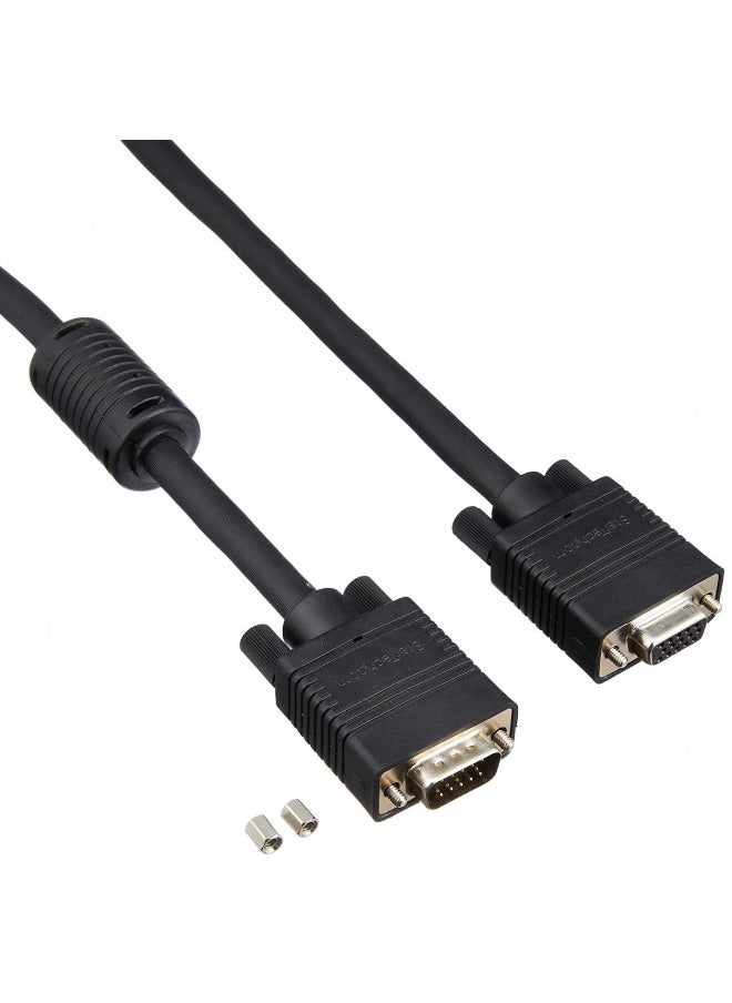 StarTech.com 3 ft Coax High Resolution VGA Monitor Extension Cable - HD15 M/F - 3ft VGA Extension Cable (MXT101HQ3), Black