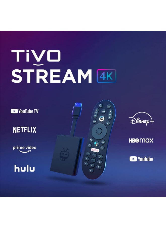 TiVo Stream 4K Every Streaming App and Live TV on One Screen 4K UHD, Dolby Vision HDR and Dolby Atmos Sound Powered by Android TV Plug-In Smart TV