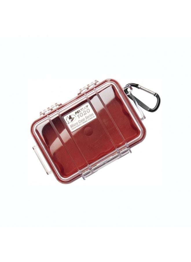 Pelican 1020 Micro Case (Red/Clear)