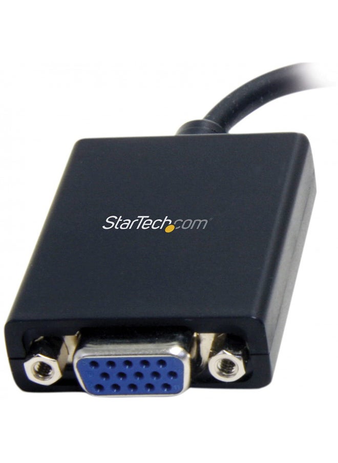 StarTech.com Mini DisplayPort to VGA Adapter - Active Mini DP to VGA Converter - 1080p Video - VESA Certified - mDP or Thunderbolt 1/2 Mac/PC to VGA Monitor/Display - mDP 1.2 to VGA Dongle (MDP2VGA)