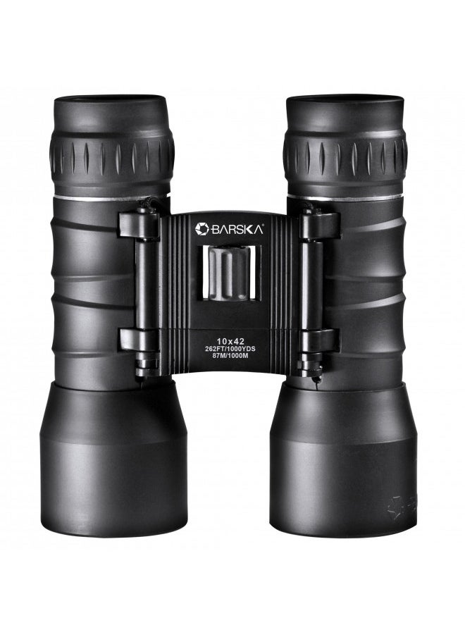 BARSKA 10x42 Lucid View Compact Binoculars , Black