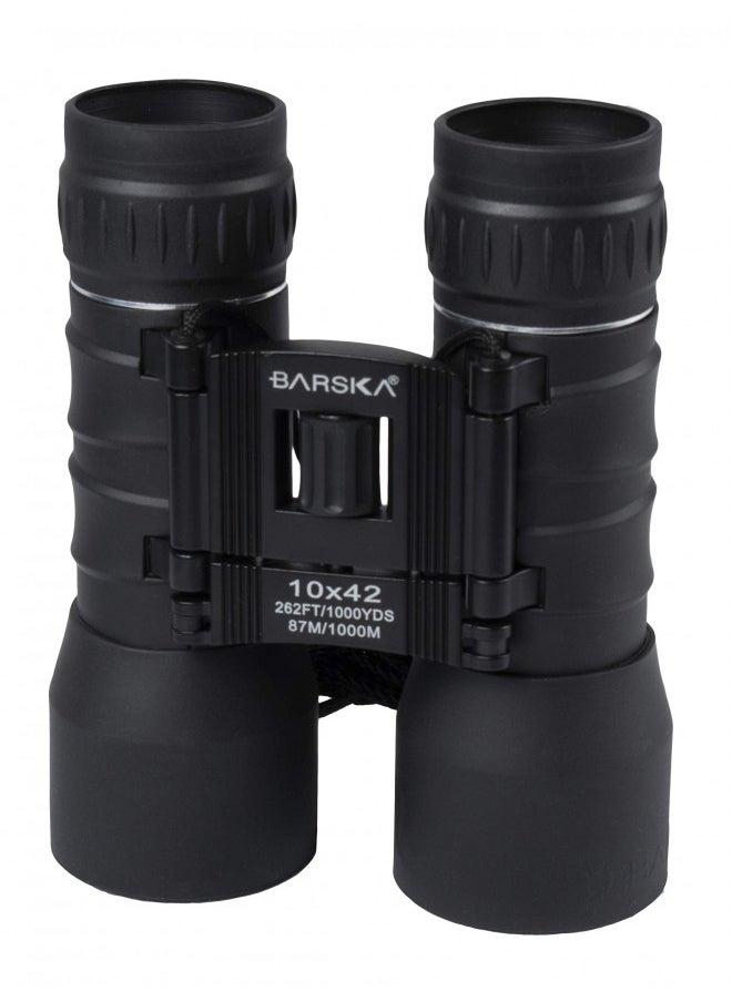 BARSKA 10x42 Lucid View Compact Binoculars , Black