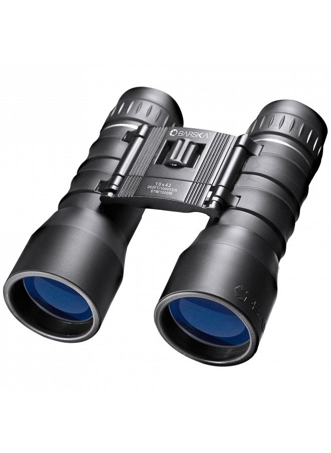 BARSKA 10x42 Lucid View Compact Binoculars , Black