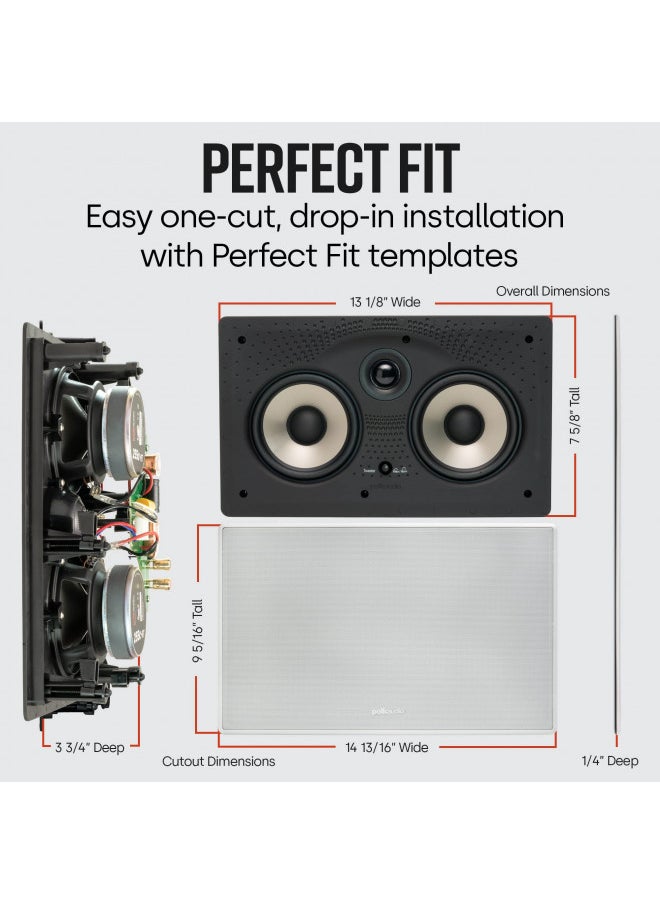 Polk Audio 255c-RT In-Wall Center Channel Speaker (2) 5.25