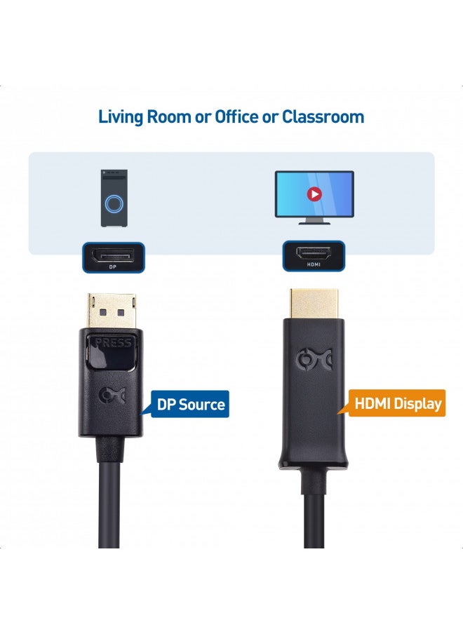 Cable Matters Unidirectional DisplayPort to HDMI Adapter Cable (DP to HDMI) 6 Feet