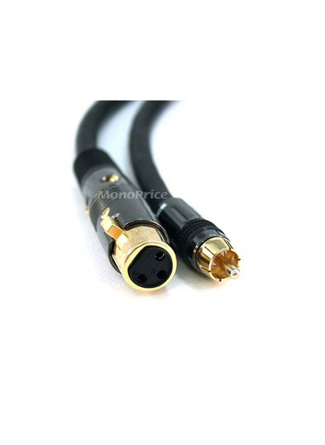 Monoprice 104784 3' Premier Series XLR Female to RCA Male 16AWG Cable