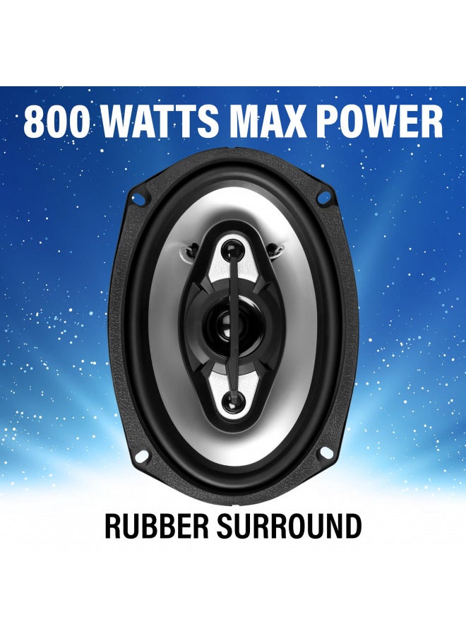 BOSS Audio Systems NX694 Car Speakers - 800 Watts Per Pair, 400 Watts Each, 6 x 9 Inch, Full Range, 4 Way, Sold in Pairs