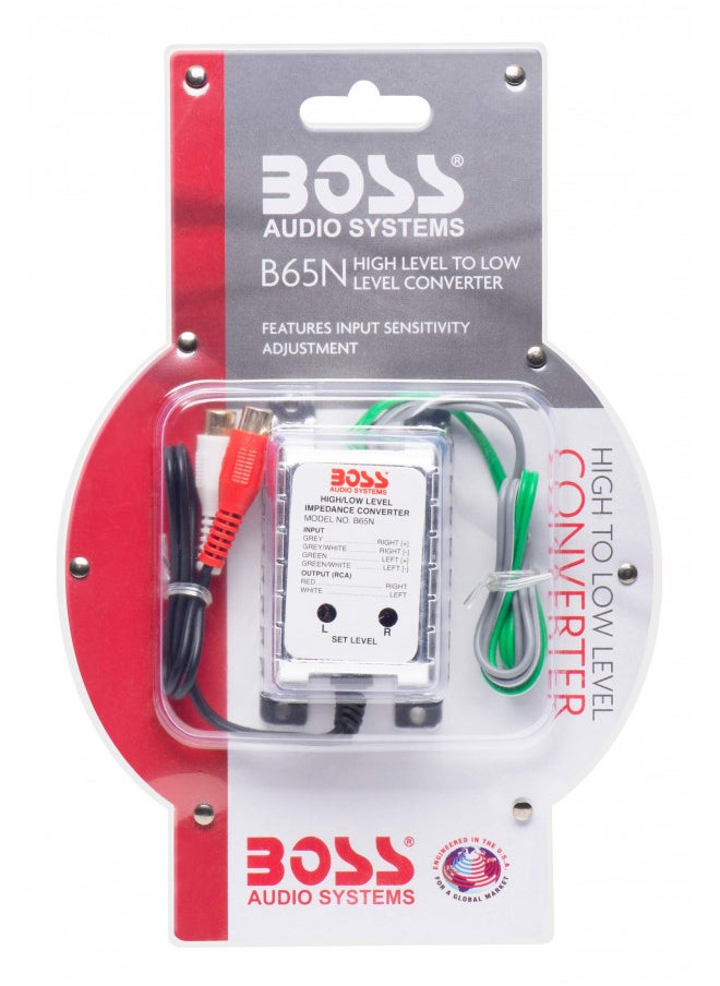 BOSS Audio Systems B65N High Level to RCA Converter Noise Filter for Car Audio Systems