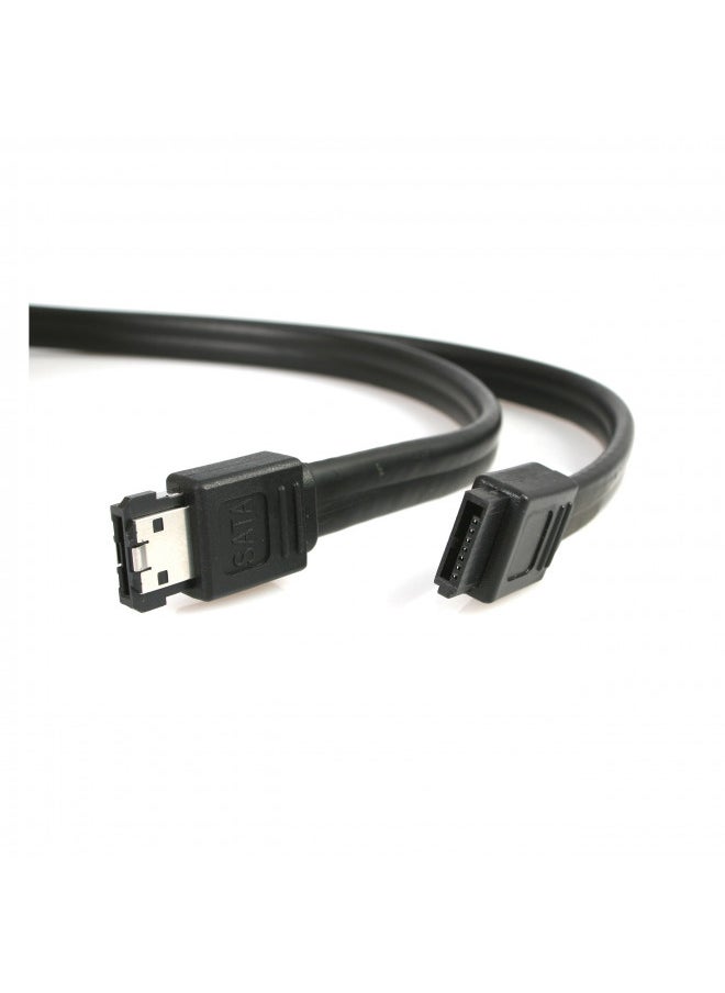 StarTech.com 6 ft Shielded eSATA to SATA Cable - SATA to eSATA cable - SATA (R) to eSATA (R) - 6 ft - black - SATA2ESATA6