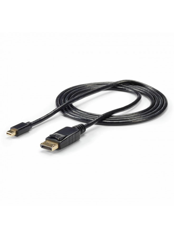 StarTech.com 6ft (2m) Mini DisplayPort to DisplayPort 1.2 Cable - 4K x 2K UHD Mini DisplayPort to DisplayPort Adapter Cable - Mini DP to DP Cable for Monitor - mDP to DP Converter Cord (MDP2DPMM6)