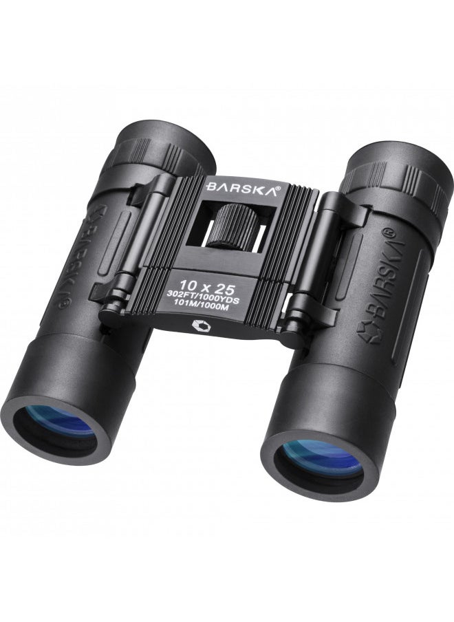 BARSKA Lucid View 10x25 Compact Binoculars (Blue Lens)