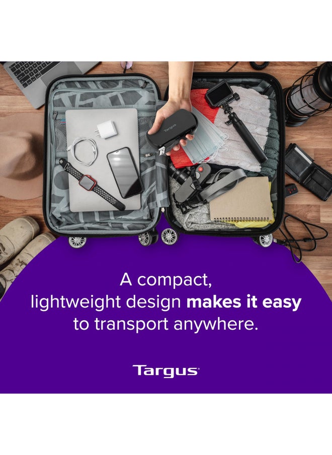 Targus 4-Port USB 2.0 Hub with Sleek and Travel Friendly, Black (ACH114US)