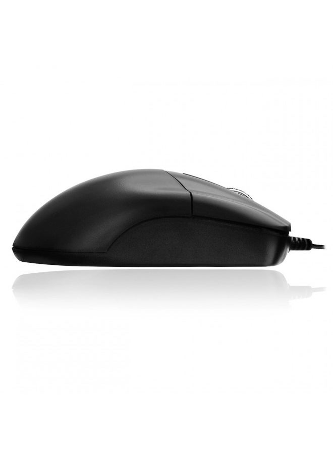 Adesso 3 Button Desktop PS/2 Optical Scroll Mouse, Black