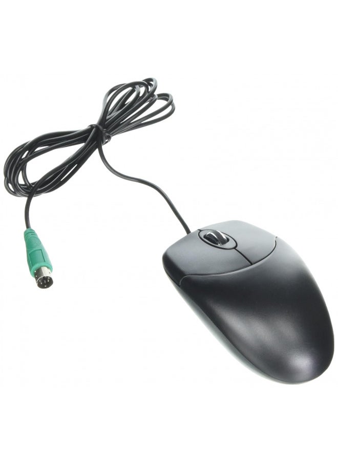 Adesso 3 Button Desktop PS/2 Optical Scroll Mouse, Black