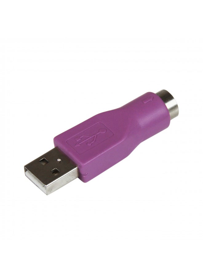 StarTech.com Replacement PS/2 Keyboard to USB Adapter - F/M - Keyboard adapter - PS/2 (F) to USB (M) - GC46MFKEY, Purple