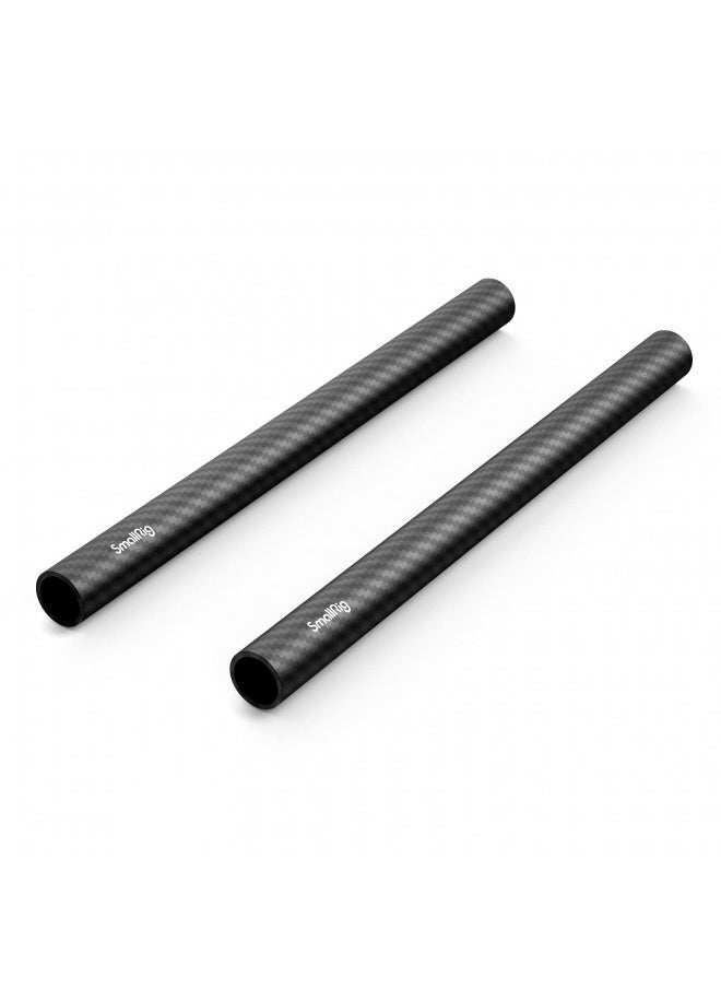 SmallRig 15mm Carbon Fiber Rod for 15mm Rod Support System (Non-Thread), 8 inches Long, Pack of 2-870