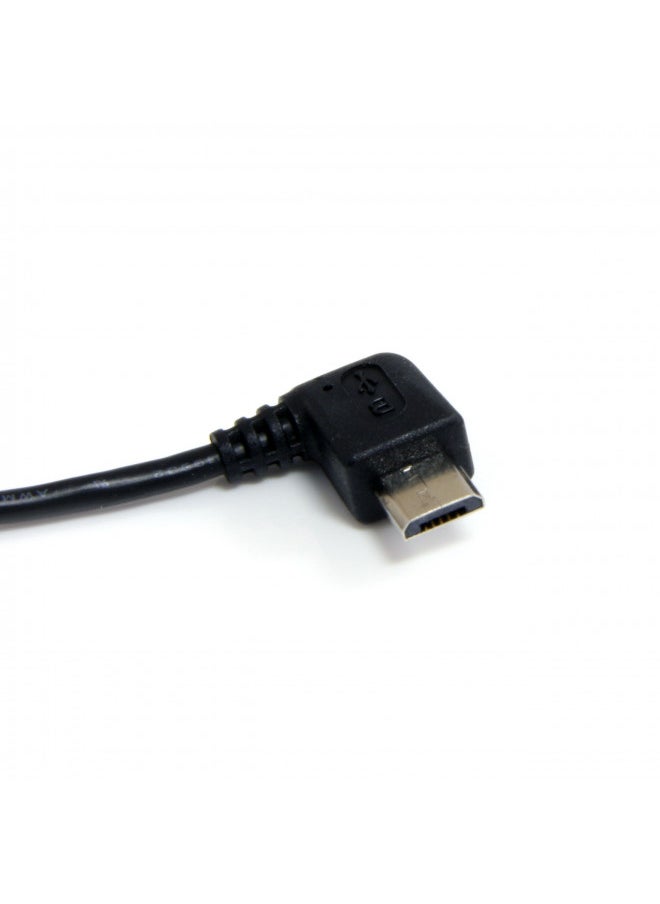 StarTech.com 6 ft. (1.8 m) Right Angle Micro USB Cable - USB 2.0 A to Right Angle Micro B - Black - Micro USB Cable (UUSBHAUB6RA)