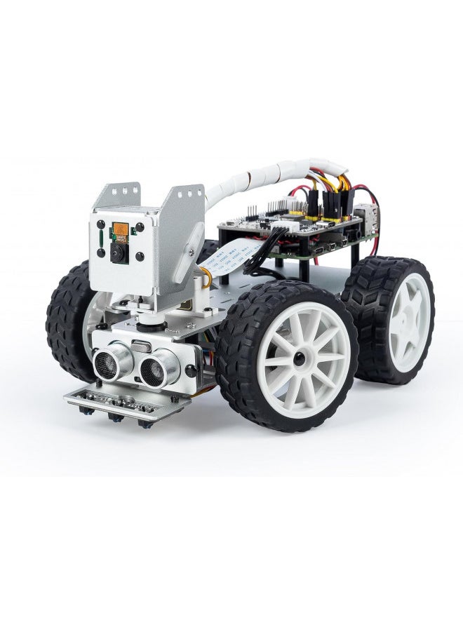 SunFounder Smart Video Robot Car Kit for Raspberry Pi 4/3B+/3B/Zero 2W, Python/Blockly (Scratch), Video Courses, Rechargeable Batteries, Ideal for Engineers and Students (Raspberry Pi NOT Included)