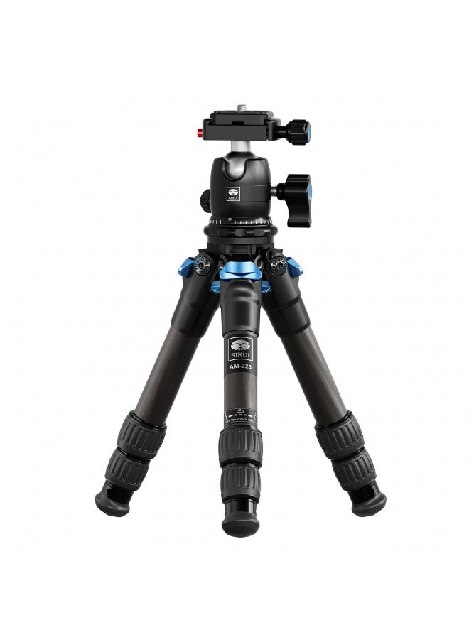 SIRUI Carbon Fiber Travel Tripod with 360° B-00K Arca-Swiss Ballhead, Mini Desktop Tripod for Mirrorless Cameras, Folded Height 12.1