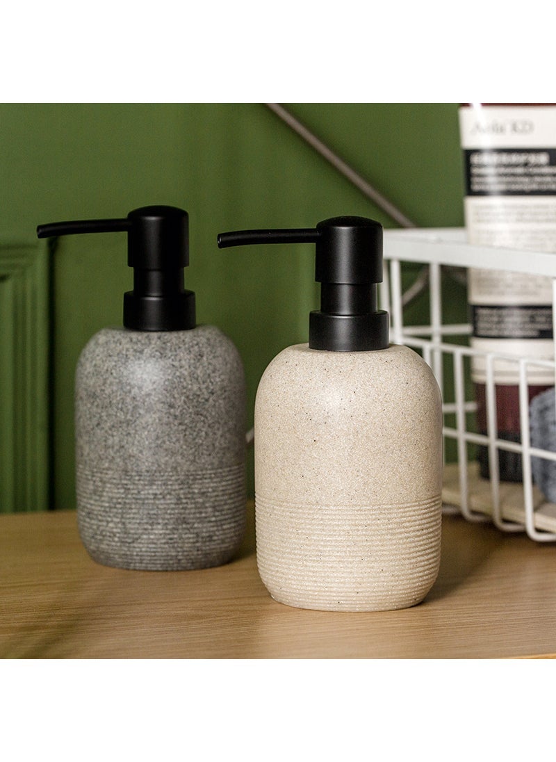 Creative Minimalist Soap Dispenser for Bathroom Beige + Gray